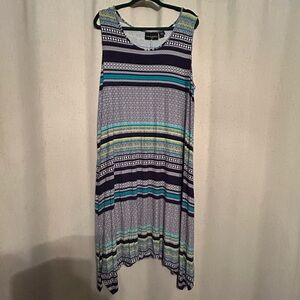 Cynthia Rowley Green and Blue Sleeveless Sundress